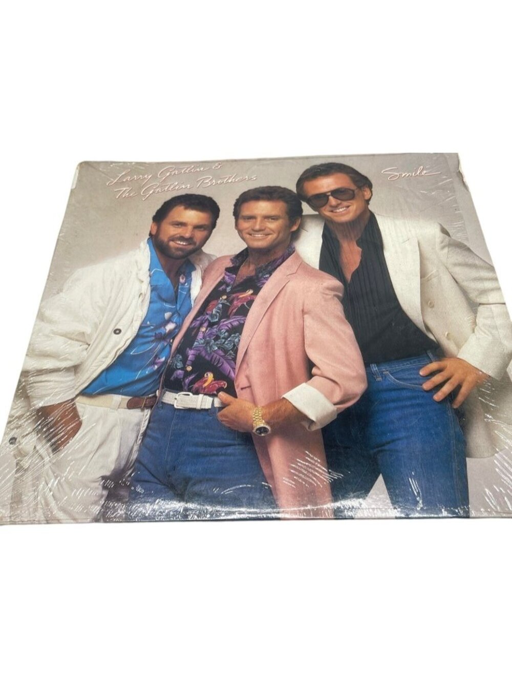 larry gatlin & the gatlin brothers smile vinyl record lp 1985 cbs inc READ